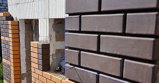 Фасады домов из кирпича в Серпухове: качественная кладка от 1155 рублей
