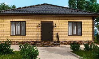 Проекты одноэтажных домов из кирпича | Строй-Срп - Серпухов от 3673 рублей